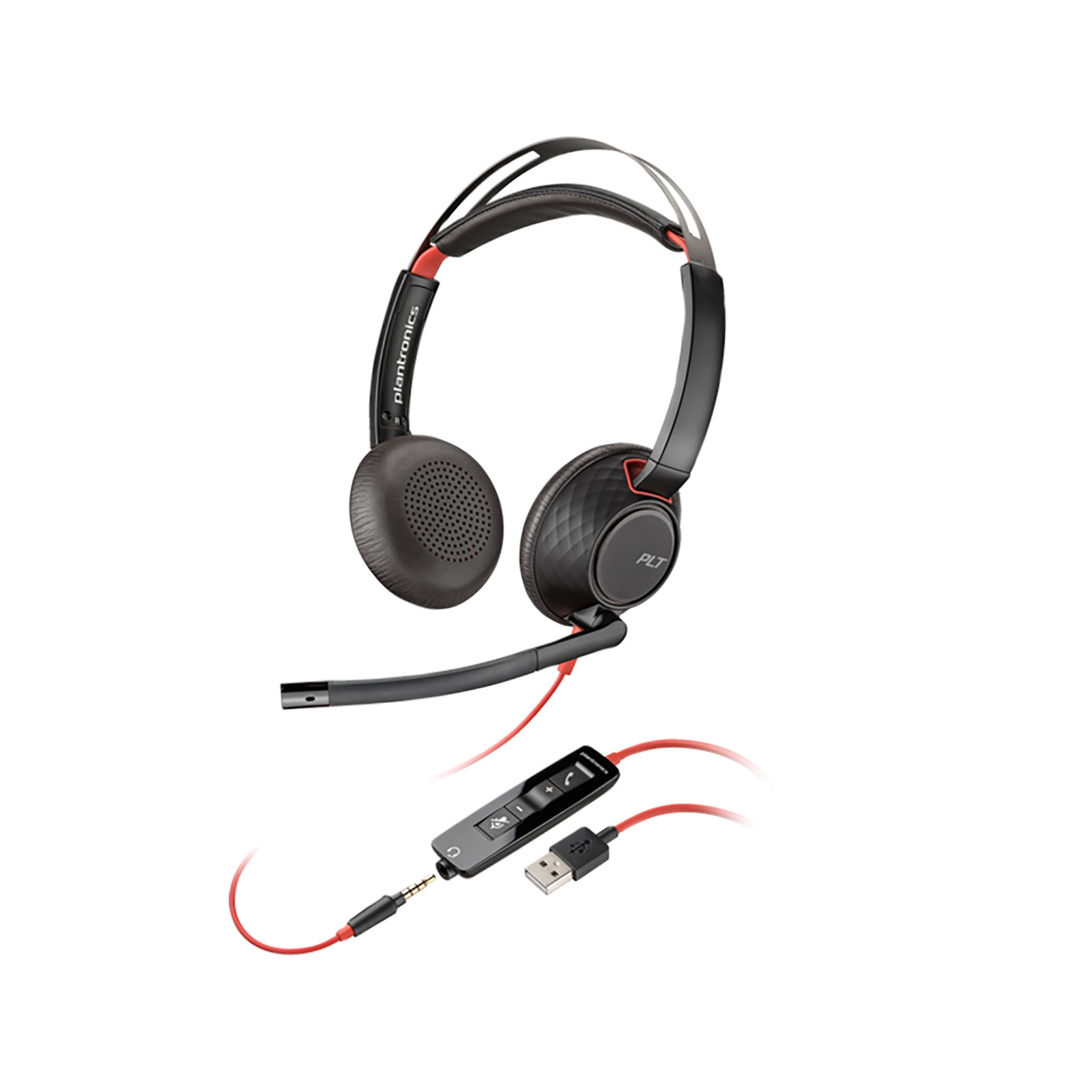 Poly Blackwire 3320 Stereo Microsoft Teams Certified USB-C Headset +USB-C/A Adapter