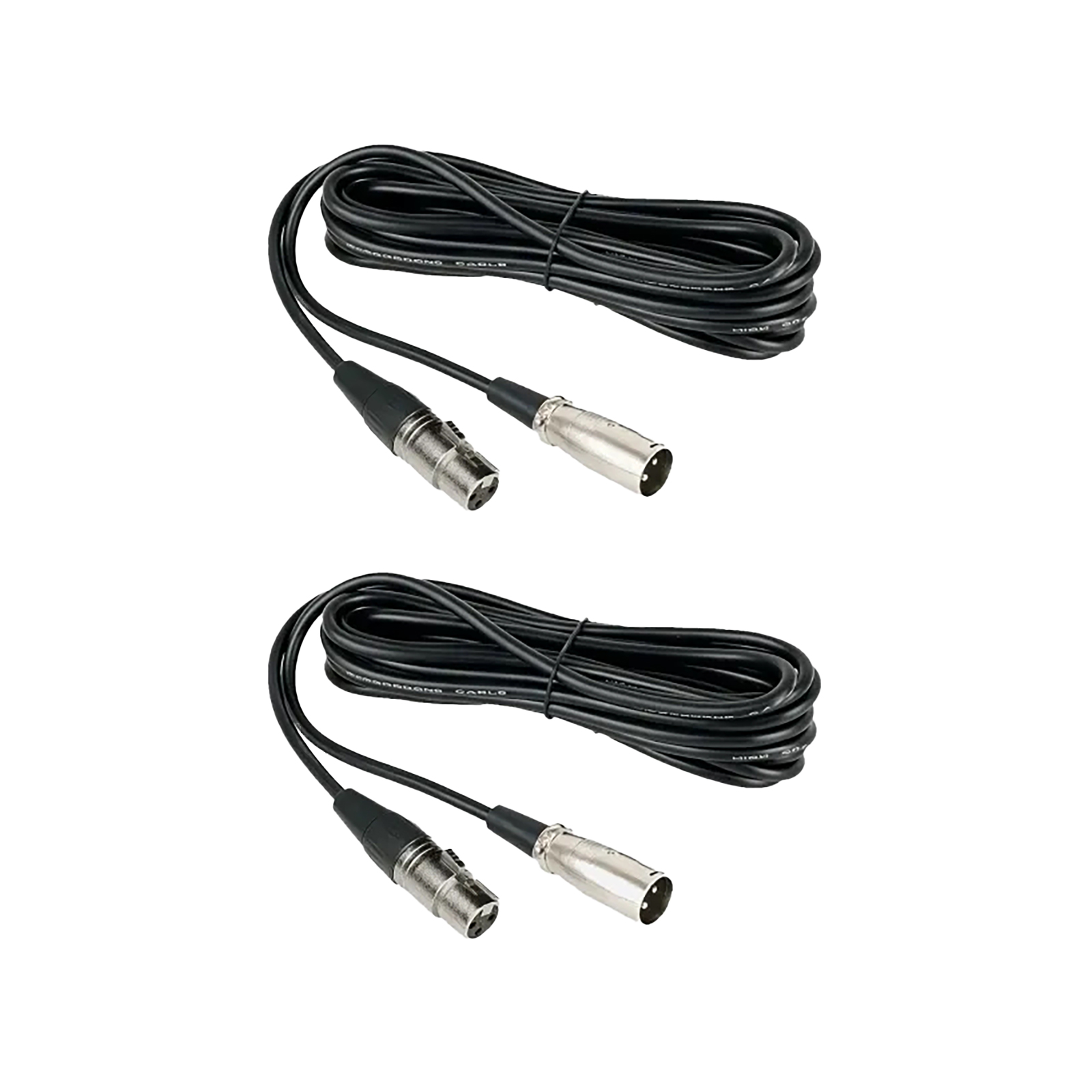 NearStream Balanced XLR Male to Female Microphone Cable 2m - 2 pack
