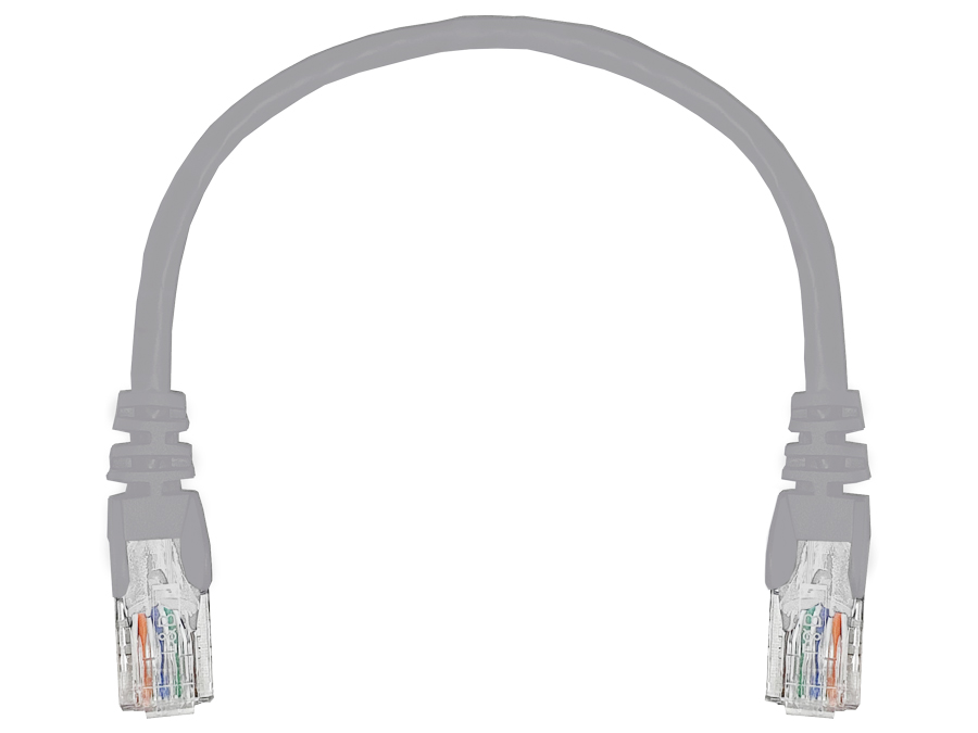 Linkbasic UTP Cat5e Flylead (22cm, Grey)