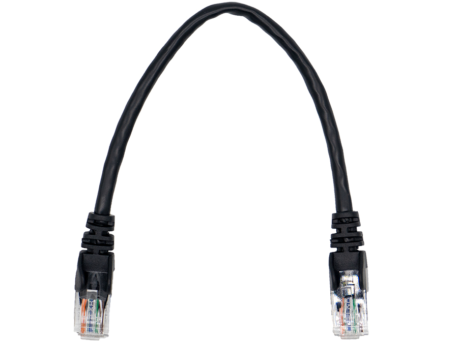 Linkbasic UTP Cat5e Flylead (22cm, Black)