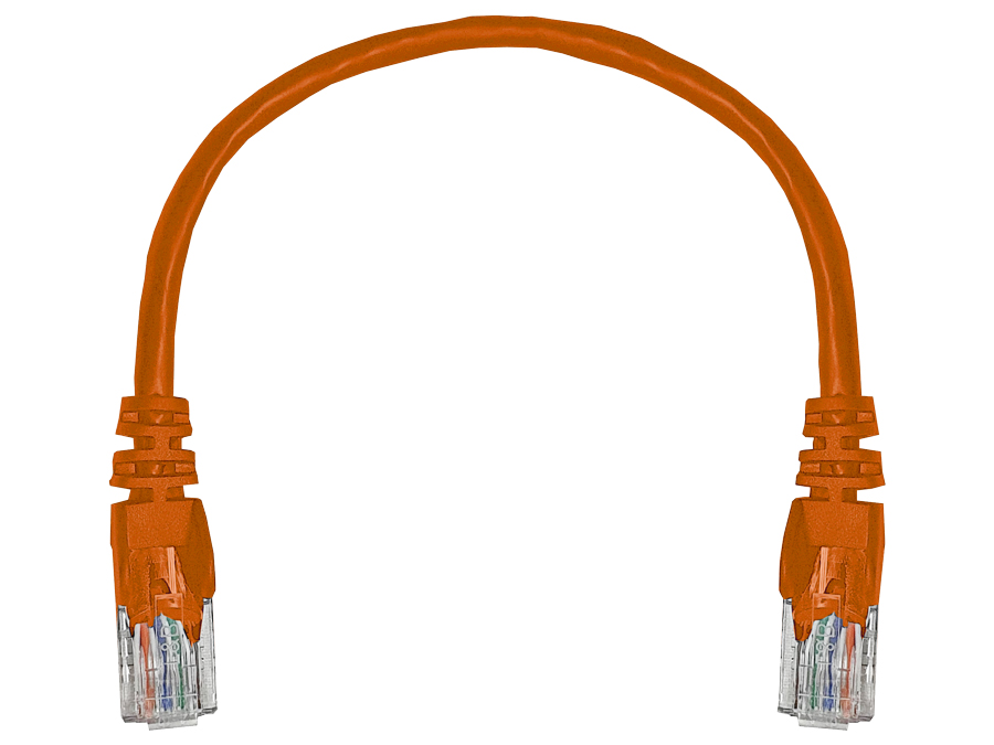 Linkbasic UTP Cat5e Flylead (22cm, Orange)
