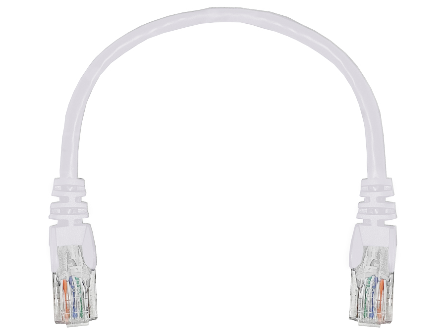 Linkbasic UTP Cat5e Flylead (22cm, White)