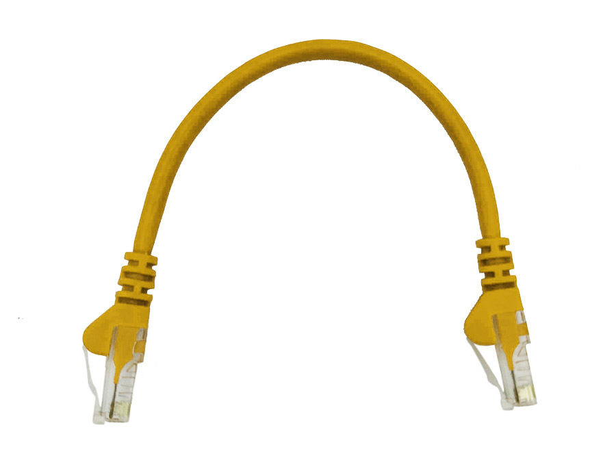 Linkbasic UTP Cat5e Flylead (22cm, Yellow)