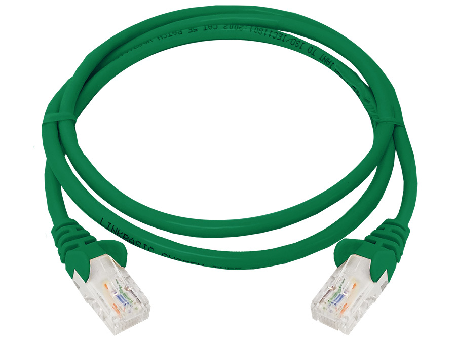 Linkbasic UTP Cat5e Flylead (1m, Green)