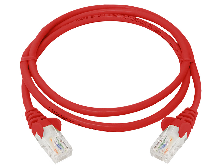 Linkbasic UTP Cat5e Flylead (1m, Red)