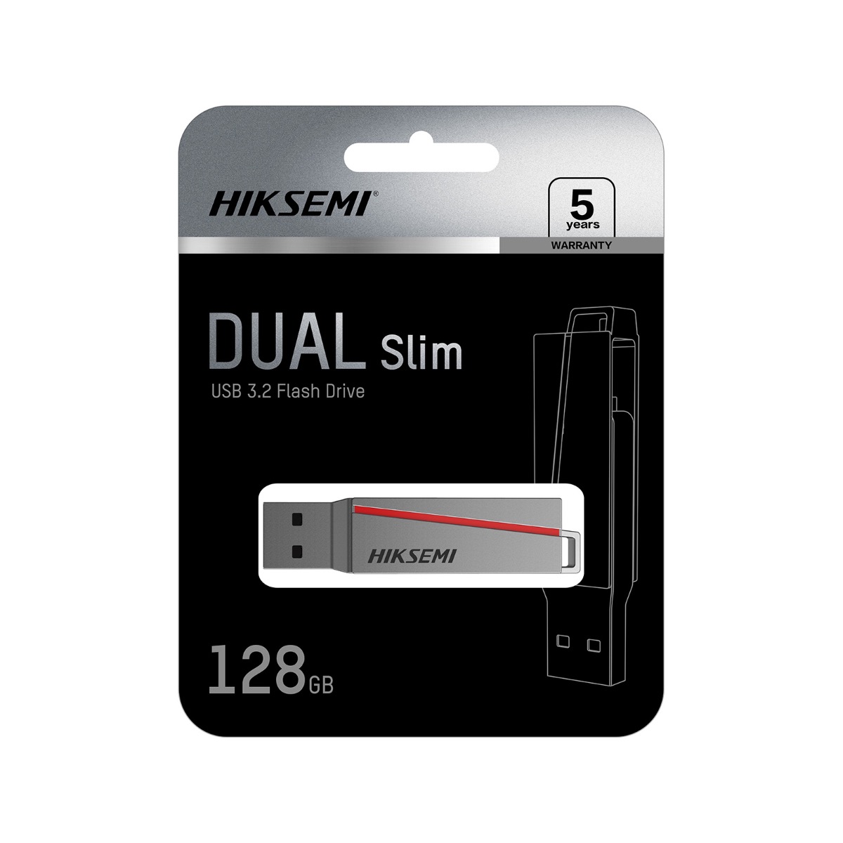 Hiksemi Dual Slim USB-C Flash Drive (128GB)