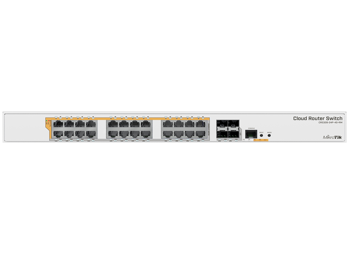 MikroTik Cloud Router Switch 24 Port PoE 450W 4SFP+| CRS328-24P-4S+RM