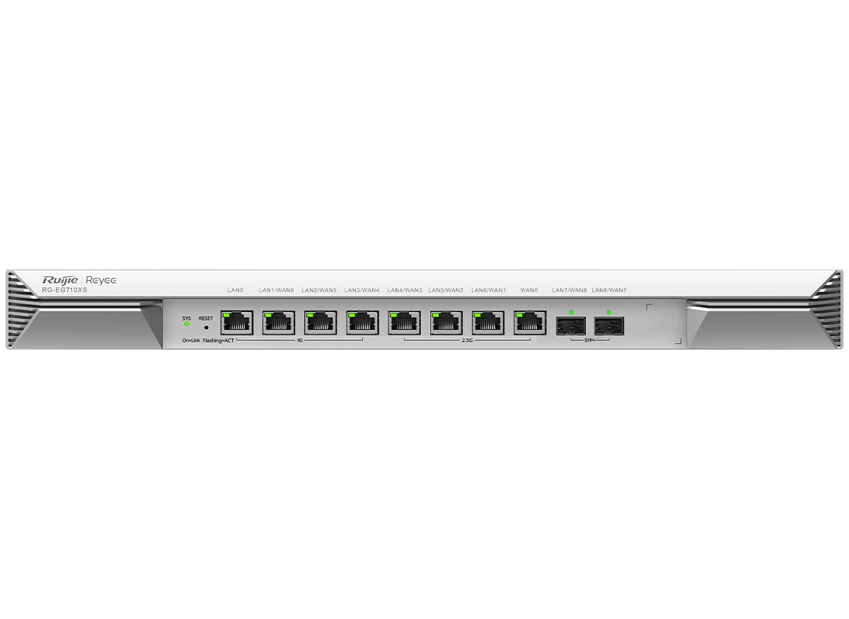 Reyee 8 Port Multi Gigabit 2SFP+ Multi-WAN 700 User Cloud Router | RG-EG710XS